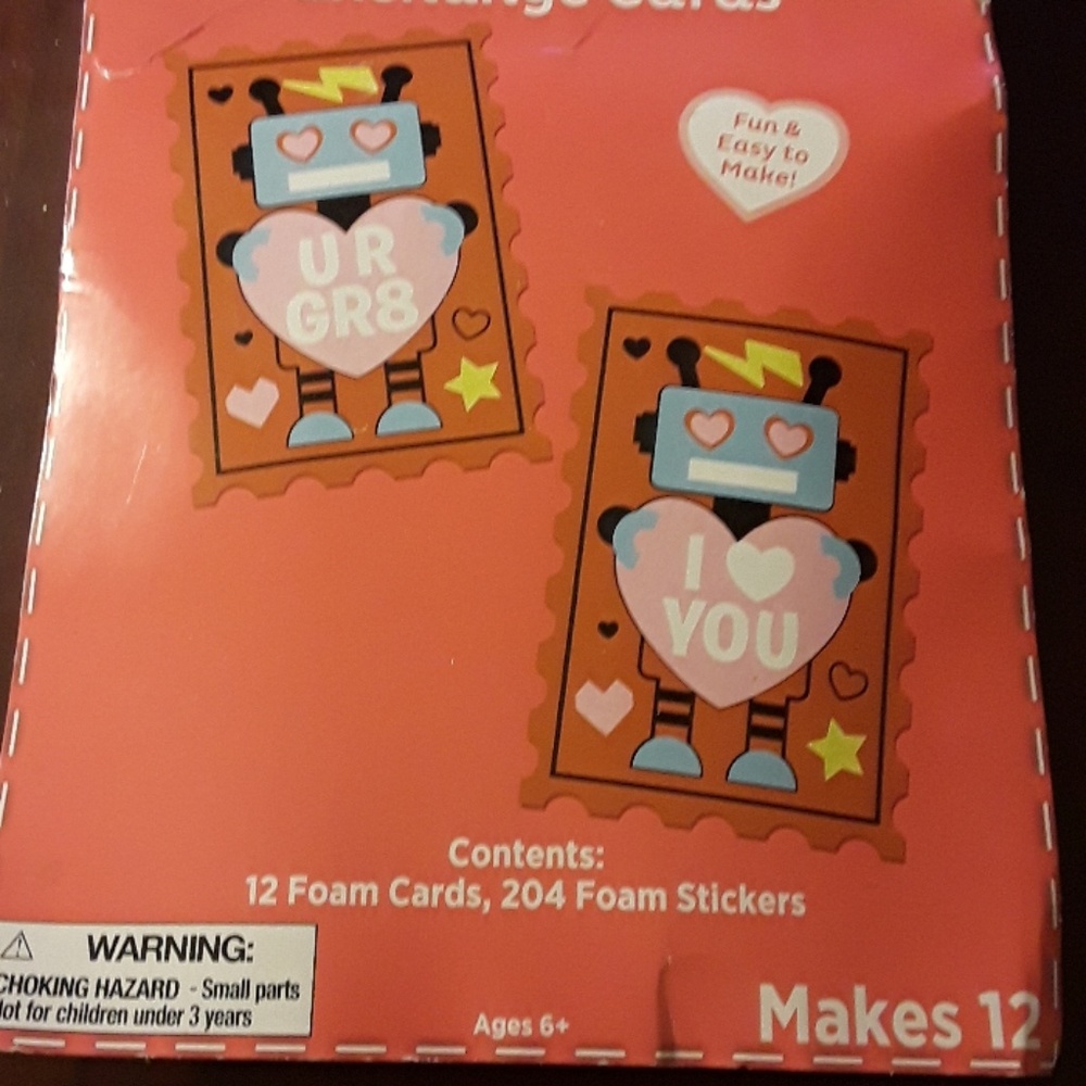 DIY Valentines Foam Classroom Cards & Stickers